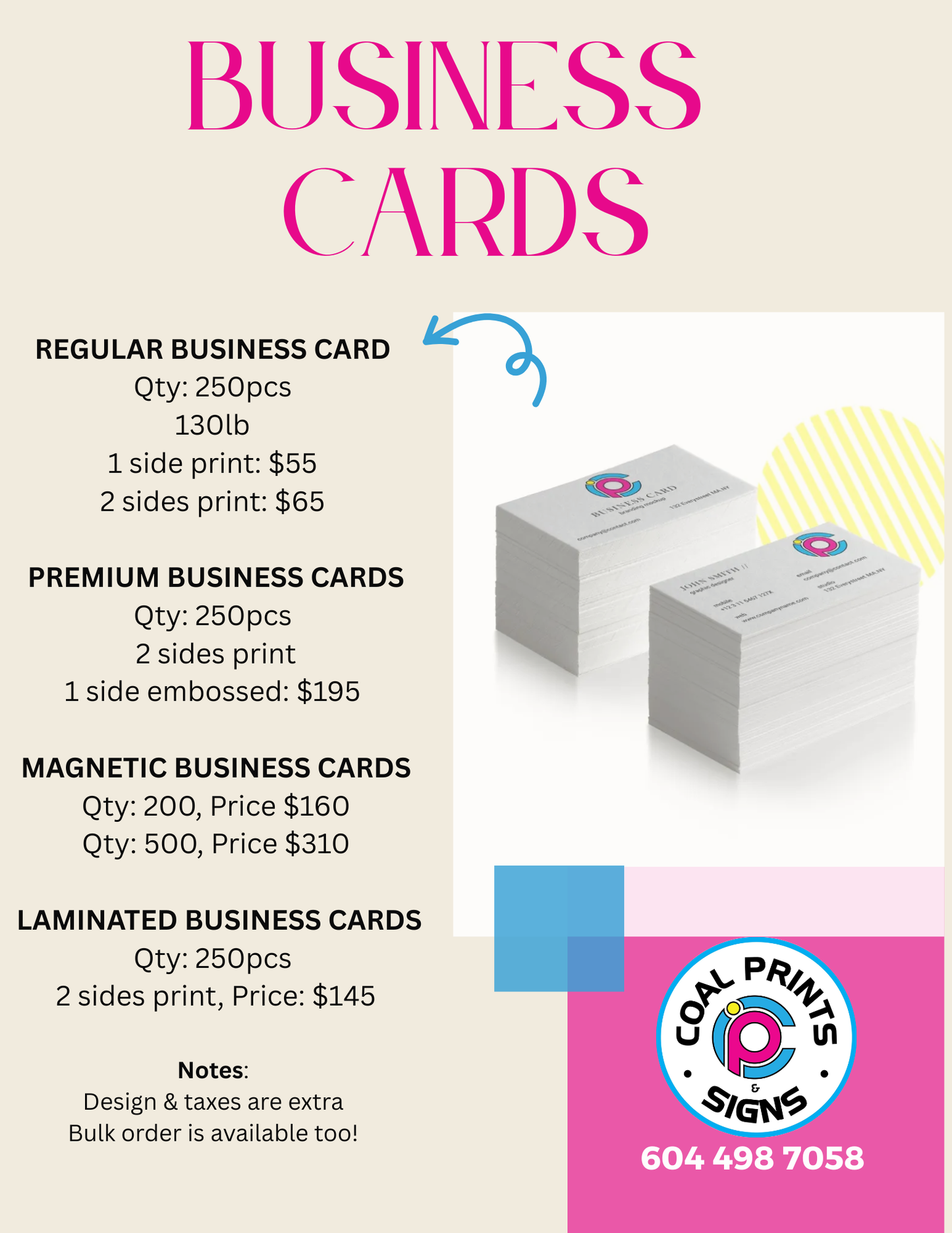 Business Cards - 1 sided (Customizer)