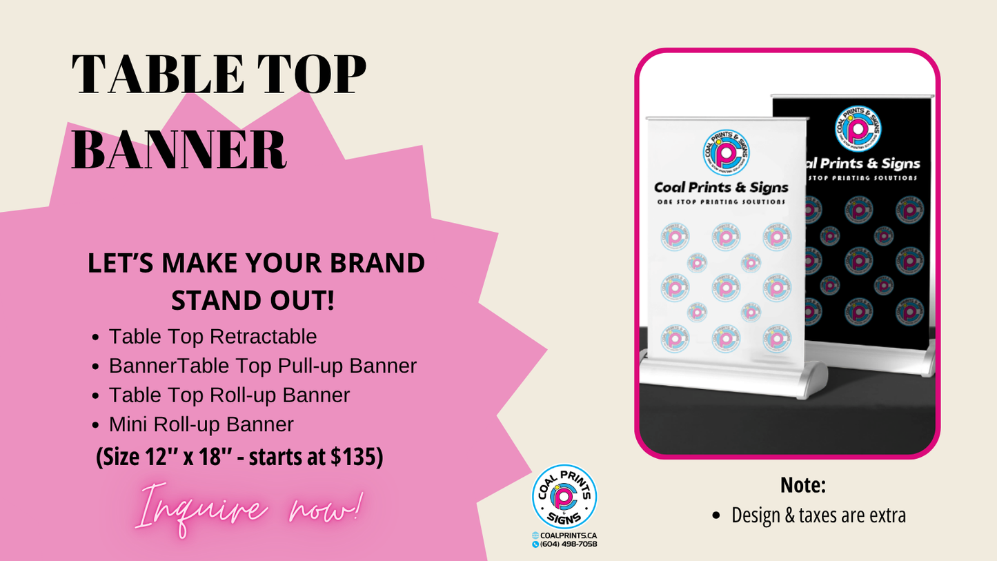 Table Top Banner